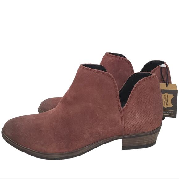 NWT Crevo | Leighton Perforated Suede Leather Distressed Ankle Booties - Picture 1 of 11